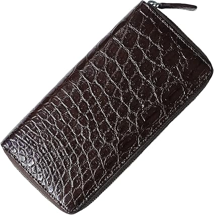 Amazon | ［SENANNAM］ クロコダイルラウンドファスナー長財布